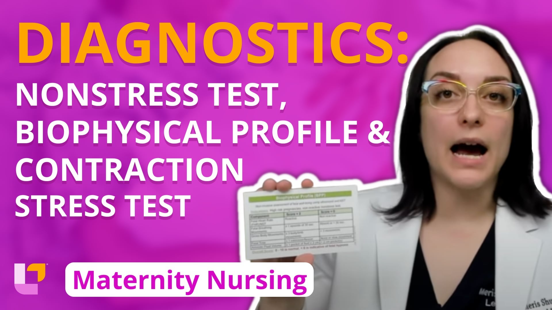 Maternity - Pregnancy, part 6: Diagnostics: Nonstress Test, Biophysical Profile, Contraction Stress Test - LevelUpRN