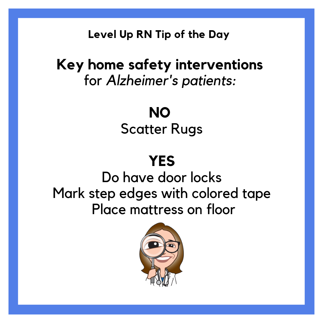 Home safety interventions for Alzheimer's patients