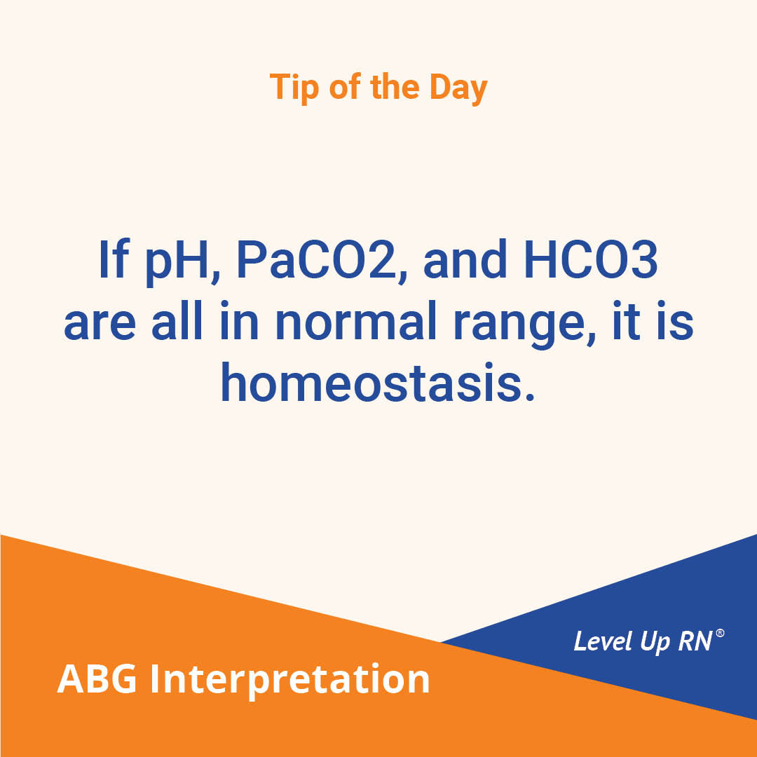 If pH, PaCO2, and HCO3 are all in normal range, it is homeostasis.