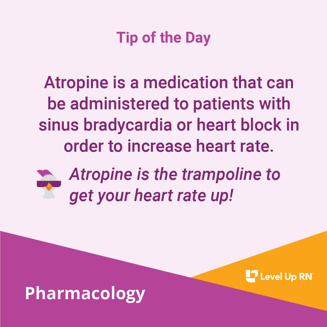 Atropine is a medication that can be administered to patients with sinus bradycardia or heart block in order to increase heart rate.