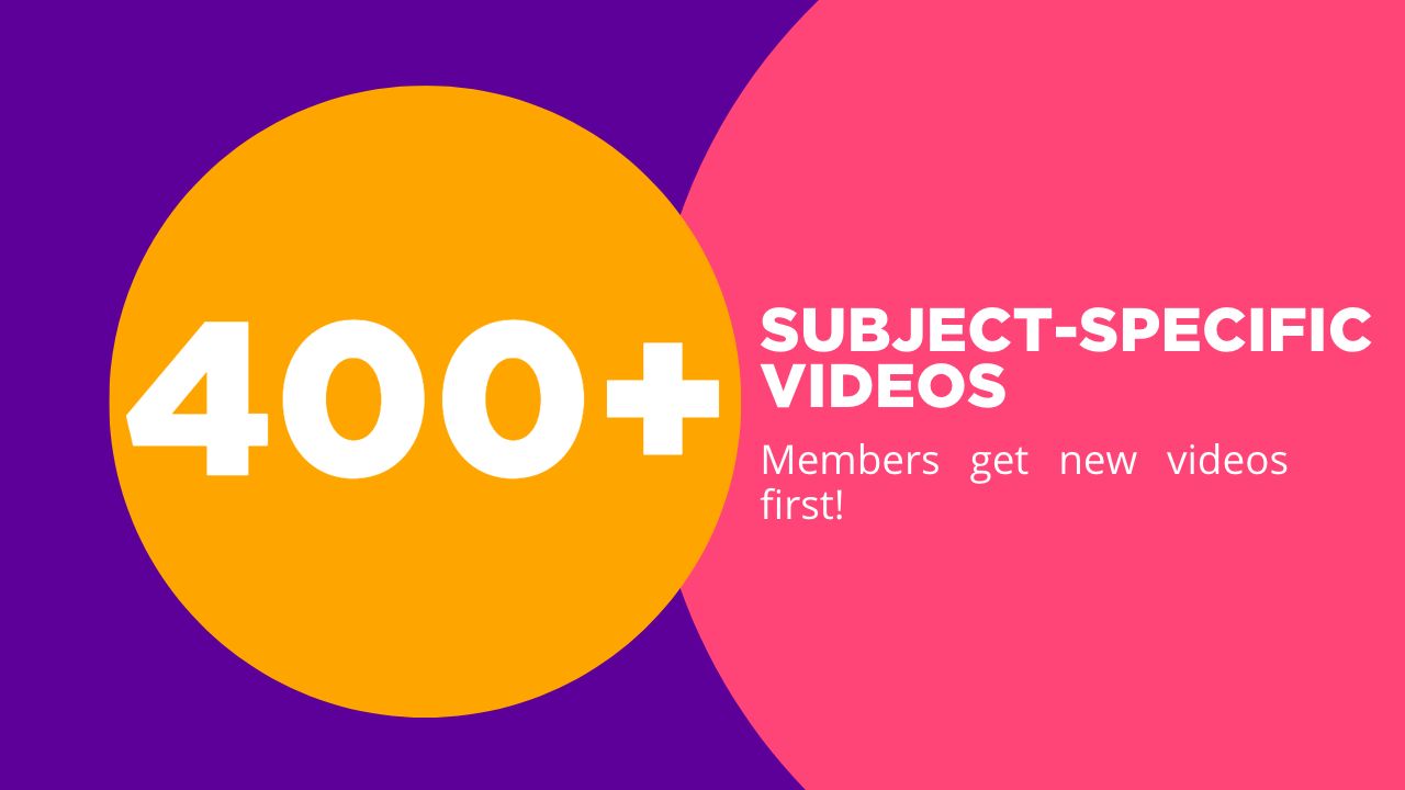 400+ subject specific videos