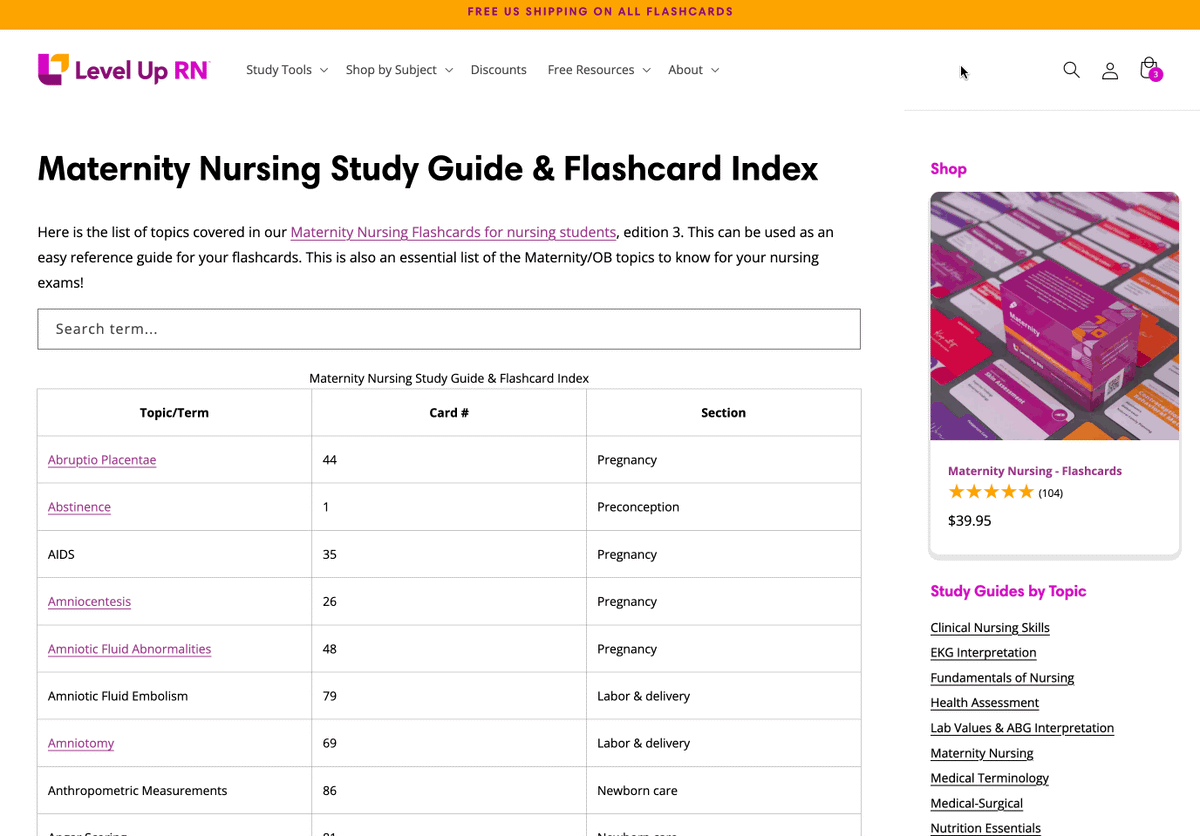 Free Maternity Study Resources for ATI, HESI, and NCLEX LevelUpRN