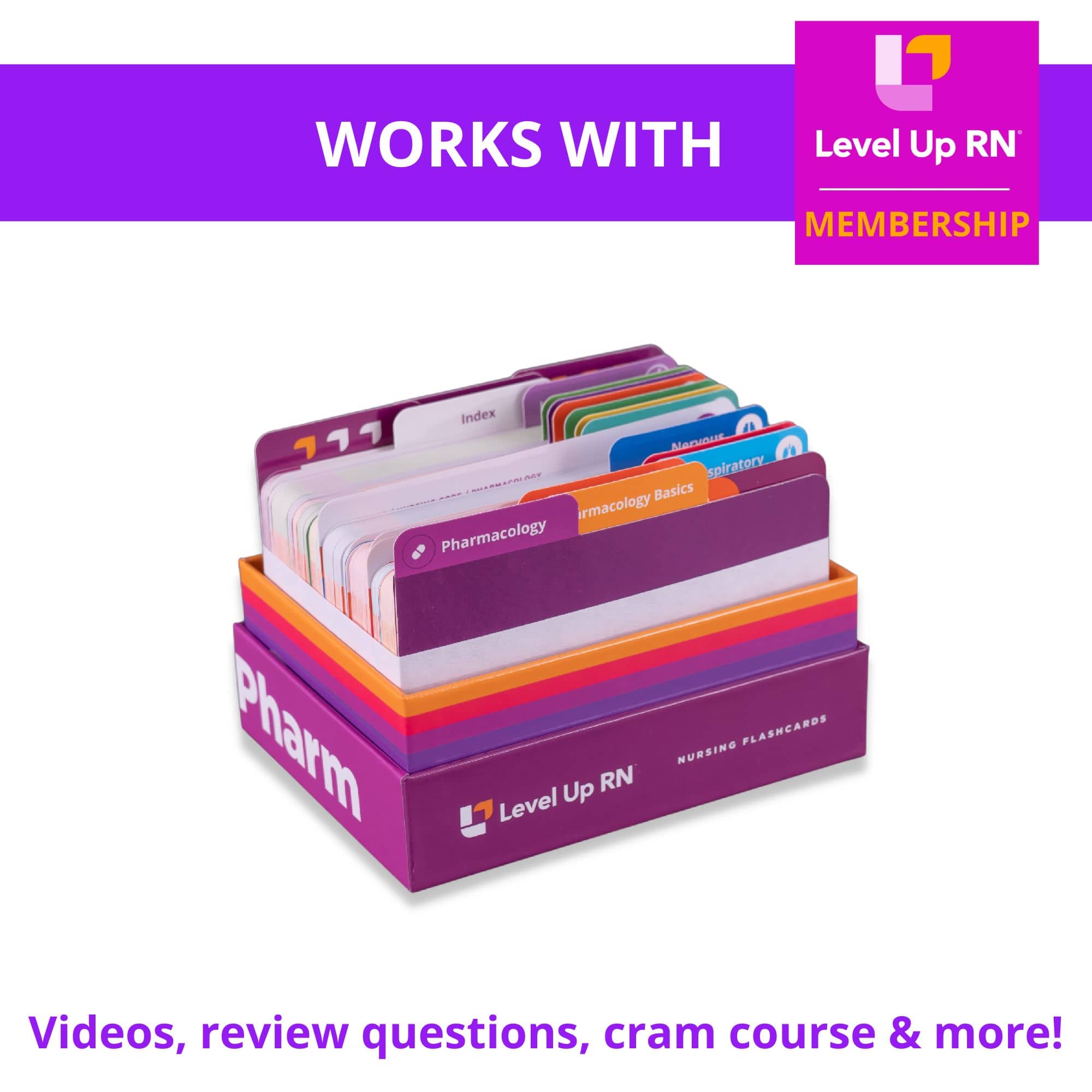 Works with Membership: videos, review questions, cram course & more